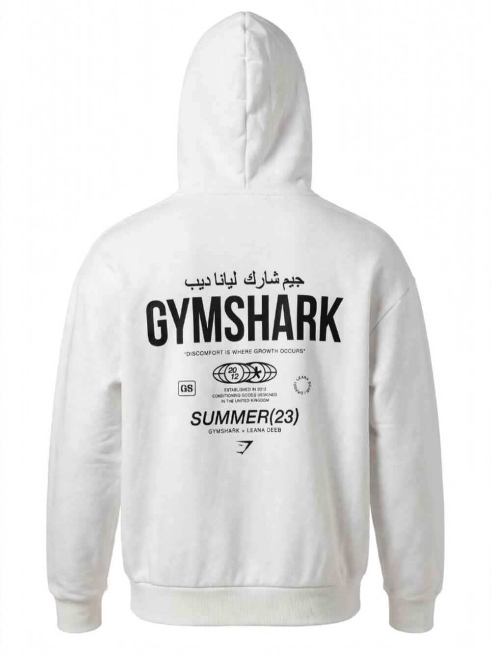 Men's Gymshark x Leana Deeb White Hoodie Size L Great Condition